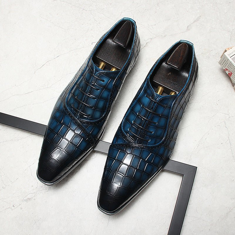 Men's Grandeur Embossed Oxfords: Fashion Soiree Wedding Dress Shoesyes