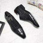 Men's Grandeur Embossed Oxfords: Fashion Soiree Wedding Dress Shoesyes