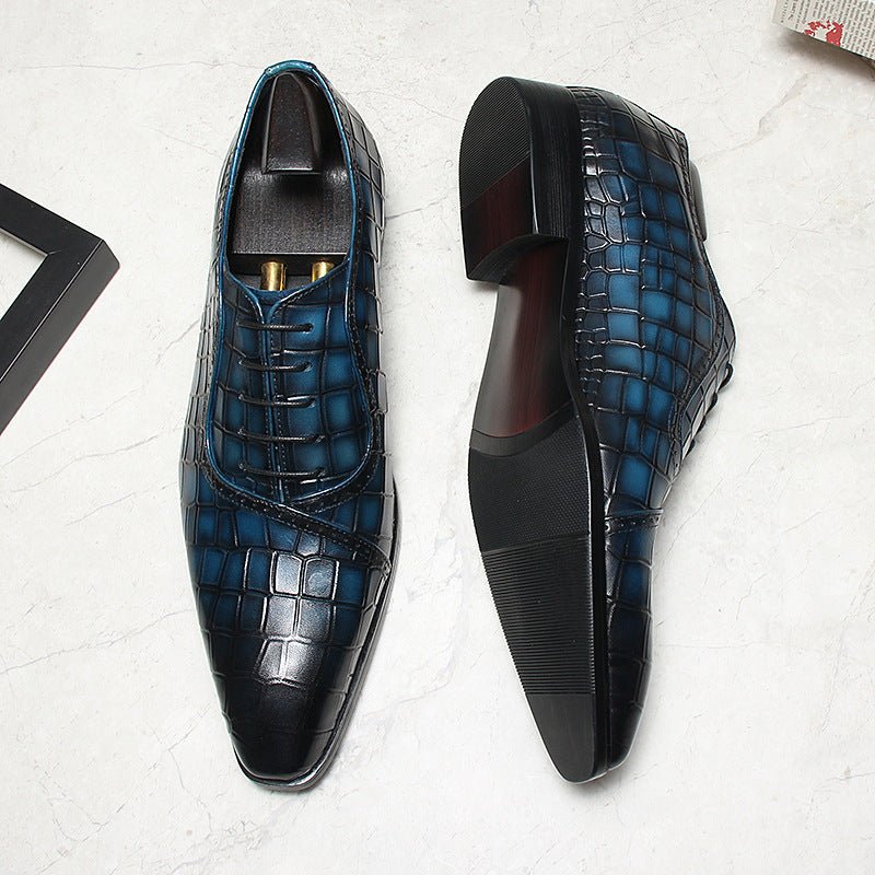 Men's Grandeur Embossed Oxfords: Fashion Soiree Wedding Dress Shoesyes