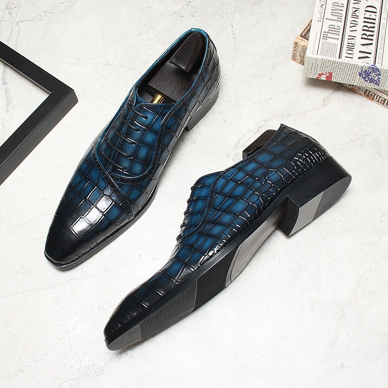 Men's Grandeur Embossed Oxfords: Fashion Soiree Wedding Dress Shoesyes