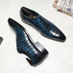 Men's Grandeur Embossed Oxfords: Fashion Soiree Wedding Dress Shoesyes