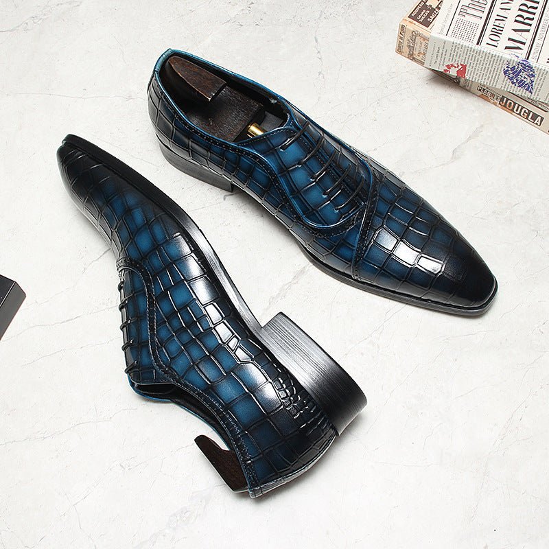 Men's Grandeur Embossed Oxfords: Fashion Soiree Wedding Dress Shoesyes