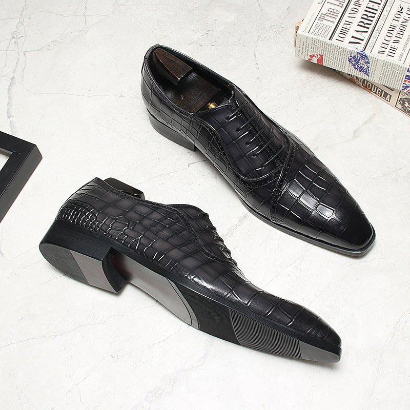 Men's Grandeur Embossed Oxfords: Fashion Soiree Wedding Dress Shoesyes