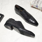 Men's Grandeur Embossed Oxfords: Fashion Soiree Wedding Dress Shoesyes