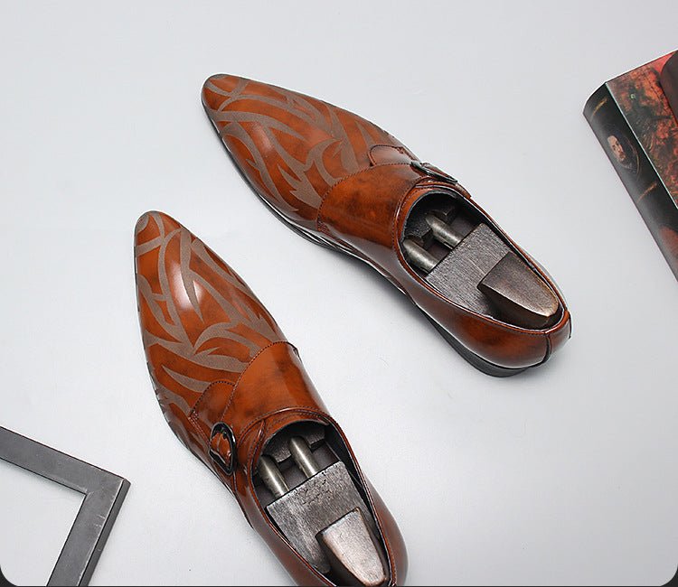 Men's Graphic Pattern Monk Shoes: Fashion Gala Wedding Dress Shoesyes