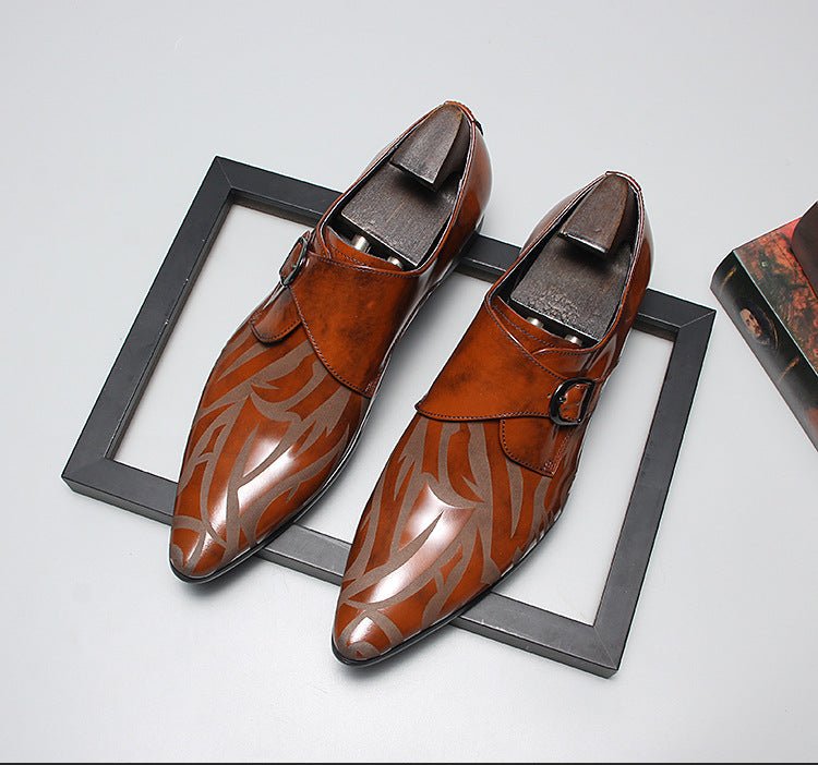 Men's Graphic Pattern Monk Shoes: Fashion Gala Wedding Dress Shoesyes