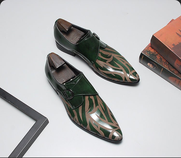 Men's Graphic Pattern Monk Shoes: Fashion Gala Wedding Dress Shoesyes