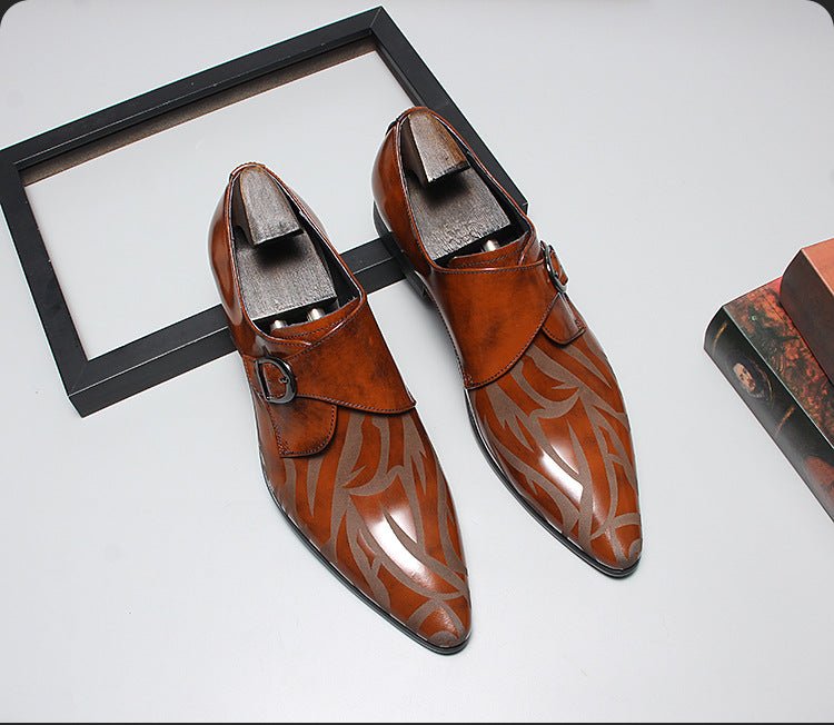 Men's Graphic Pattern Monk Shoes: Fashion Gala Wedding Dress Shoesyes