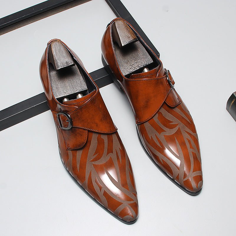 Men's Graphic Pattern Monk Shoes: Fashion Gala Wedding Dress Shoesyes
