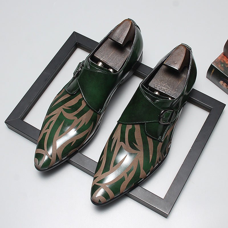 Men's Graphic Pattern Monk Shoes: Fashion Gala Wedding Dress Shoesyes