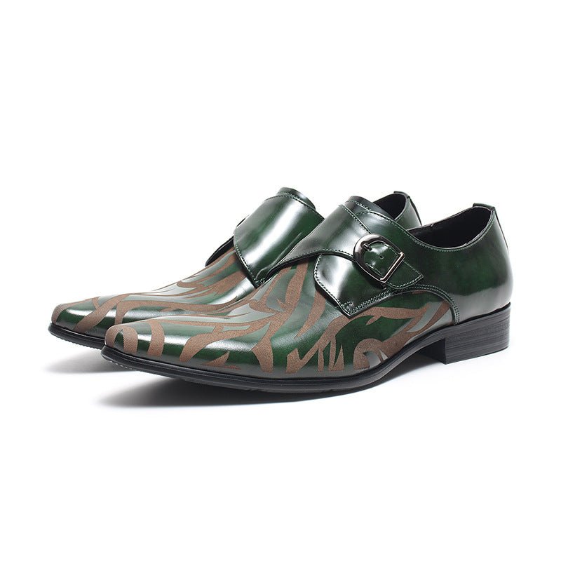 Men's Graphic Pattern Monk Shoes: Fashion Gala Wedding Dress Shoesyes