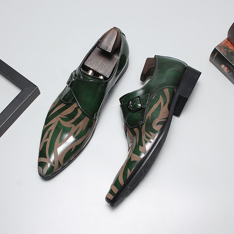 Men's Graphic Pattern Monk Shoes: Fashion Gala Wedding Dress Shoesyes