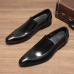 Men's Italian Burnished Loafers: Luxury Wedding Formal Dress Shoesyes