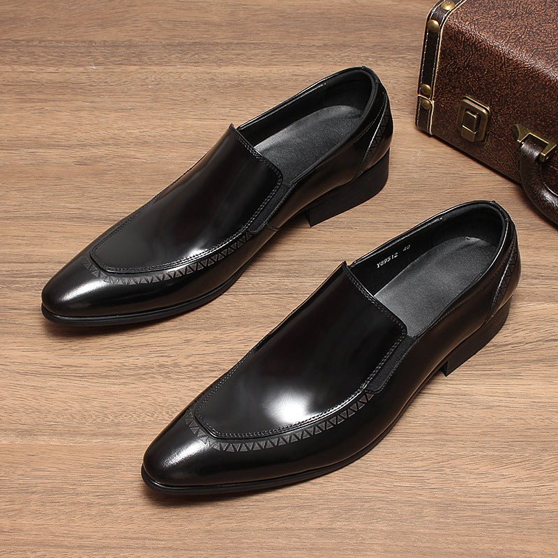 Men's Italian Burnished Loafers: Luxury Wedding Formal Dress Shoesyes