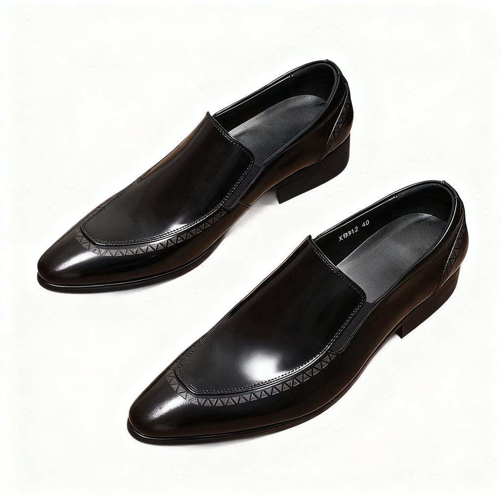 Men's Italian Burnished Loafers: Luxury Wedding Formal Dress Shoesyes
