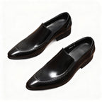 Men's Italian Burnished Loafers: Luxury Wedding Formal Dress Shoesyes