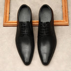 Men's Laser - Cut Derby Shoes: Stylish Outdoor Wedding Dress Shoesyes
