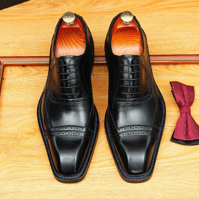 Men's Leather Oxford Dress Shoes | Black & Brown Wedding Footwearyes
