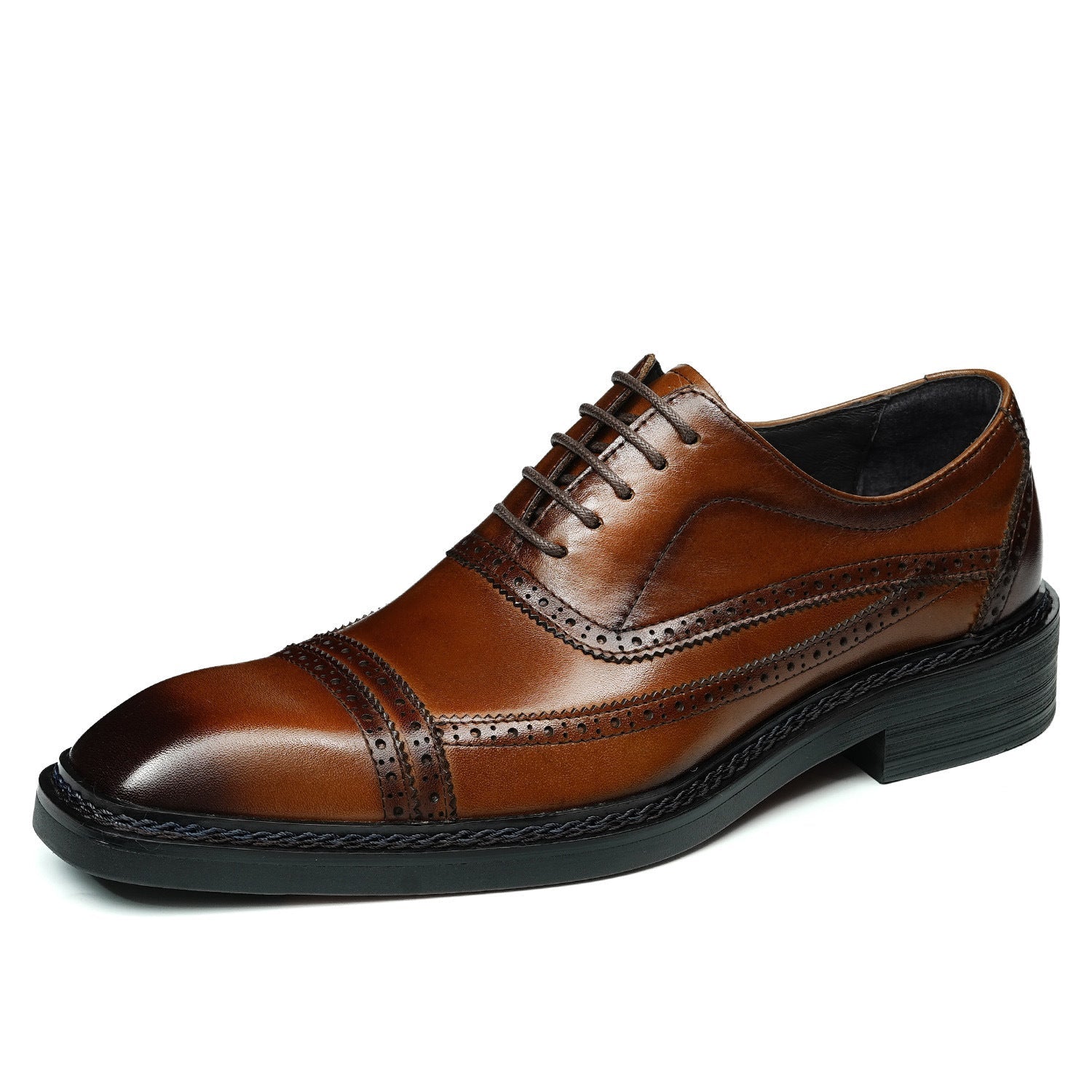 Men's Leather Oxford Dress Shoes | Black & Brown Wedding Footwearyes