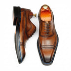 Men's Leather Oxford Dress Shoes | Black & Brown Wedding Footwearyes