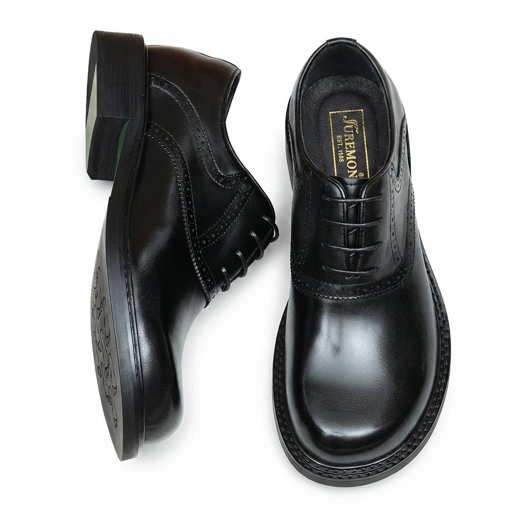 Men's Leather Oxford Wedding Dress Shoes | Black & Brownyes