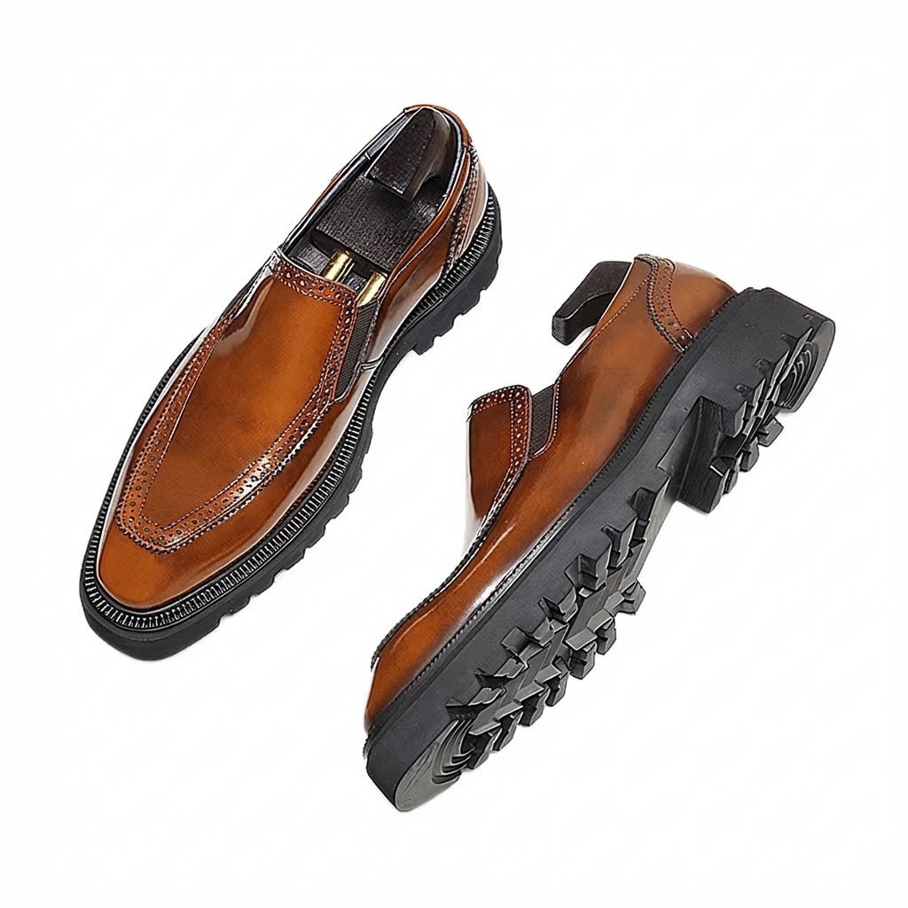 Men's Lug Sole Dress Shoes: Fashionable Brogue Wedding Loafersyes