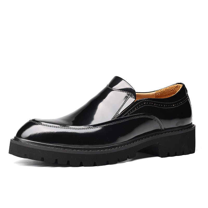 Men's Lug Sole Dress Shoes: Stylish Pointed Toe Wedding Loafersyes