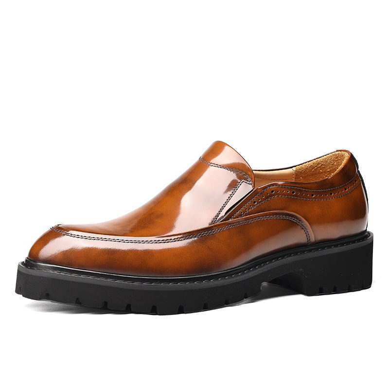 Men's Lug Sole Dress Shoes: Stylish Pointed Toe Wedding Loafersyes