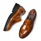 Men's Lug Sole Dress Shoes: Stylish Pointed Toe Wedding Loafersyes