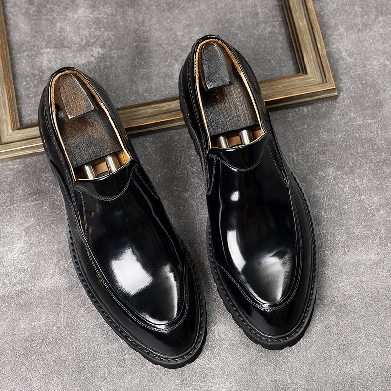 Men's Lug Sole Dress Shoes: Stylish Pointed Toe Wedding Loafersyes