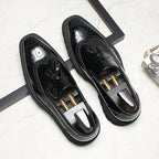 Men's Lug Sole Tassel Loafers: Fashionable Wingtip Wedding Dress Shoesyes