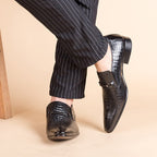 Men's Luxury Croc Embossed Dress Shoes: Stylish Wedding Pointed Loafersyes