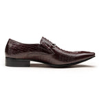 Men's Luxury Croc Embossed Dress Shoes: Stylish Wedding Pointed Loafersyes