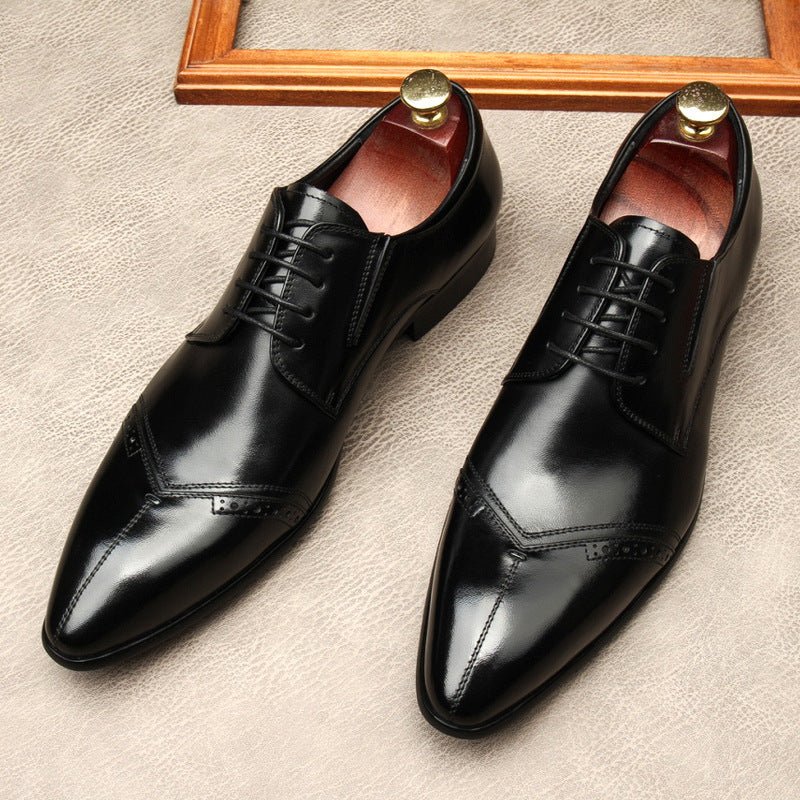 Men's Medallion Cap - Toe Derby: Stylish Wedding Formal Dress Shoesyes