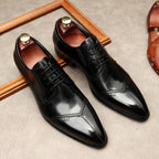 Men's Medallion Cap - Toe Derby: Stylish Wedding Formal Dress Shoesyes