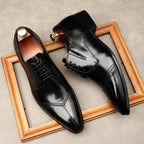 Men's Medallion Cap - Toe Derby: Stylish Wedding Formal Dress Shoesyes