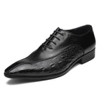 Men's Medallion Pointed Oxfords: Fashion Gala Statement Dress Shoesyes