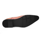 Men's Medallion Pointed Oxfords: Fashion Gala Statement Dress Shoesyes