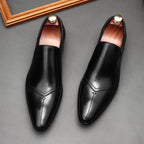 Men's Medallion Toe Dress Shoes: Stylish Wedding Pointed Toe Loafersyes
