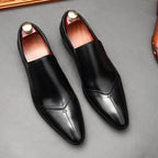 Men's Medallion Toe Dress Shoes: Stylish Wedding Pointed Toe Loafersyes