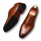 Men's Medallion Wingtip Oxfords: Fashion Reception Wedding Dress Shoesyes