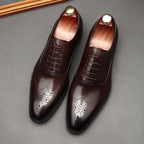 Men's Medallion Wingtip Oxfords: Fashion Reception Wedding Dress Shoesyes