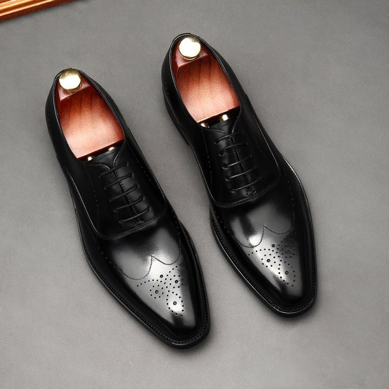 Men's Medallion Wingtip Oxfords: Fashion Reception Wedding Dress Shoesyes