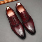 Men's Medallion Wingtip Oxfords: Fashion Reception Wedding Dress Shoesyes