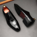 Men's Medallion Wingtip Oxfords: Fashion Reception Wedding Dress Shoesyes