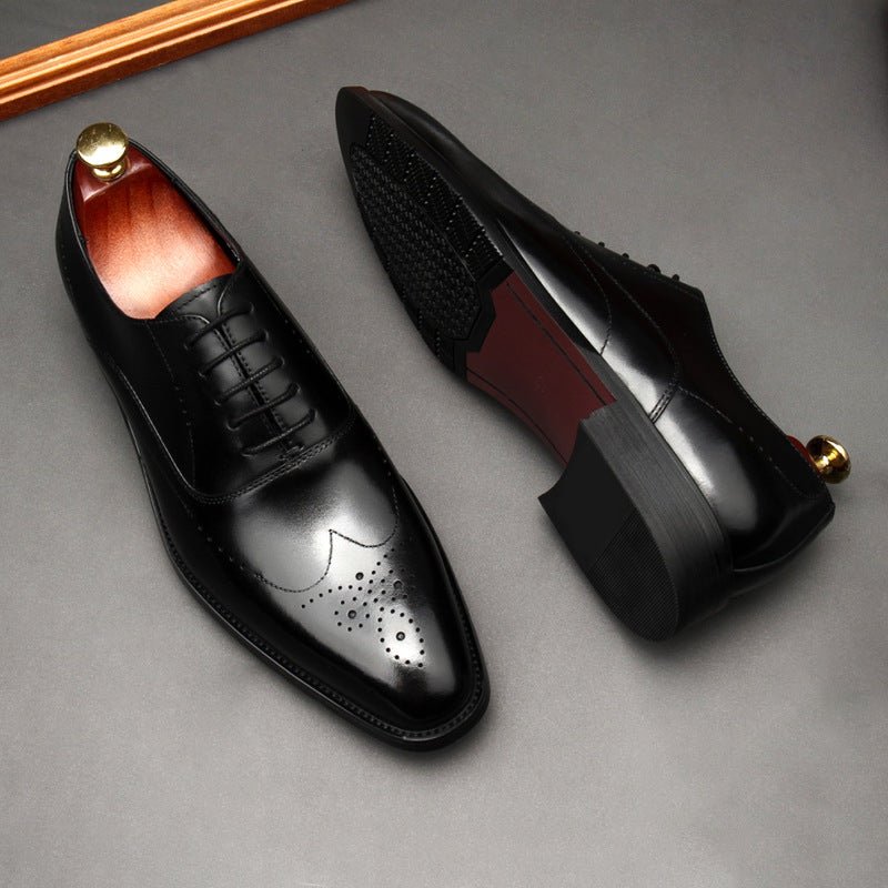 Men's Medallion Wingtip Oxfords: Fashion Reception Wedding Dress Shoesyes