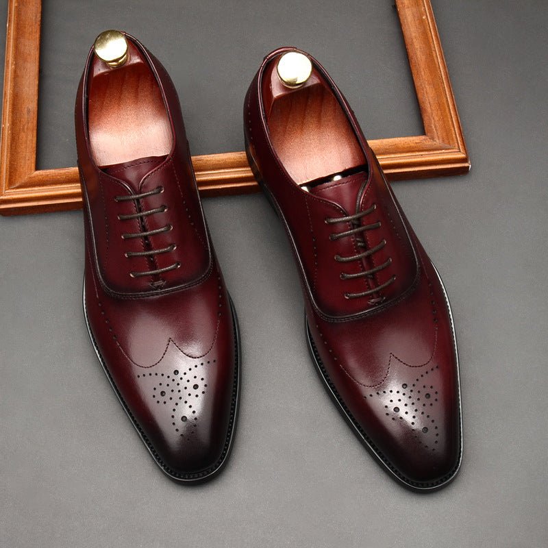 Men's Medallion Wingtip Oxfords: Fashion Reception Wedding Dress Shoesyes