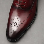 Men's Medallion Wingtip Oxfords: Fashion Reception Wedding Dress Shoesyes