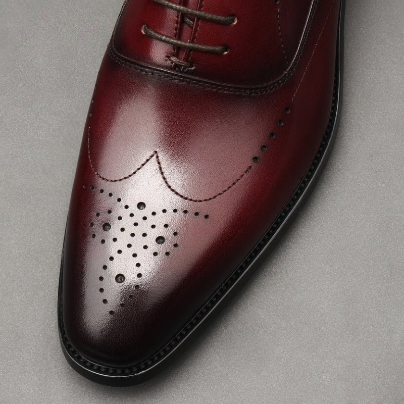 Men's Medallion Wingtip Oxfords: Fashion Reception Wedding Dress Shoesyes