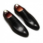 Men's Micro - Perforated Derby: Stylish Wedding Formal Dress Shoesyes